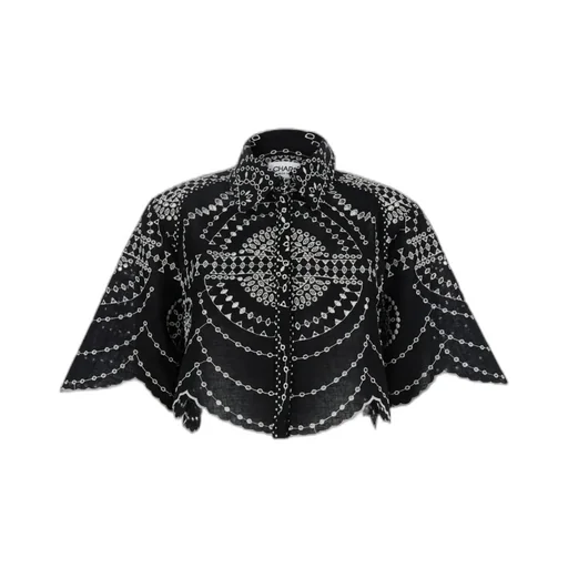 Emmie Cropped Blouse With Embroidery