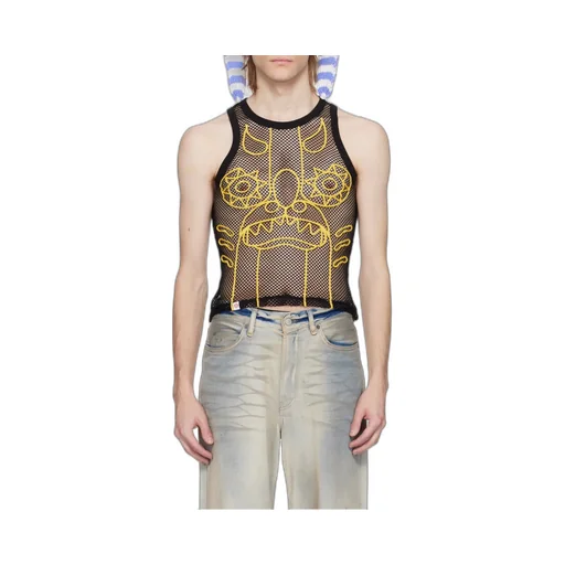 Graphic Net Tank Top