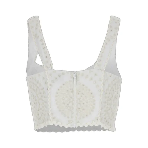 Goldie V Neck Perforated Top