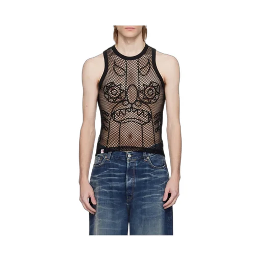 Graphic Net Tank Top