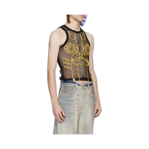 Graphic Net Tank Top