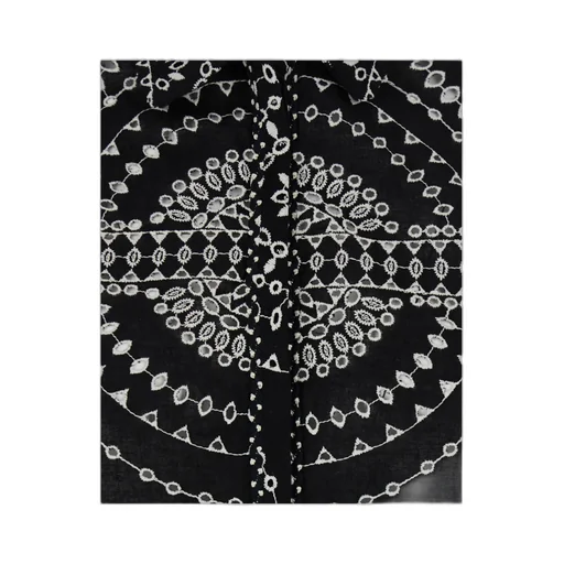 Emmie Cropped Blouse With Embroidery