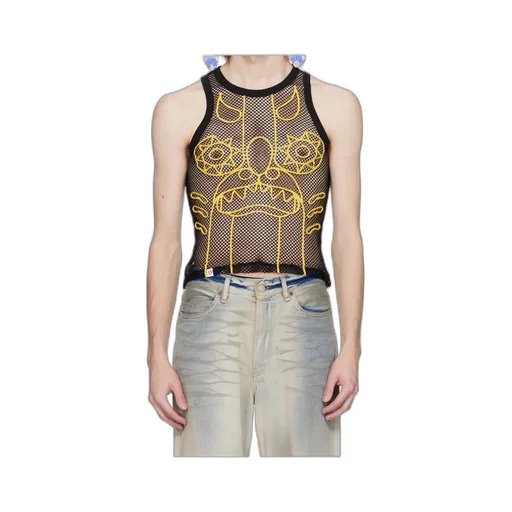 Graphic Net Tank Top