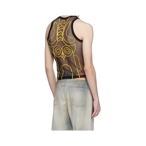 Graphic Net Tank Top