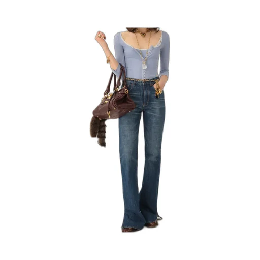 Lace-Trimmed Button Top