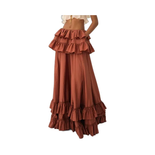 Ruffled Maxi Skirt