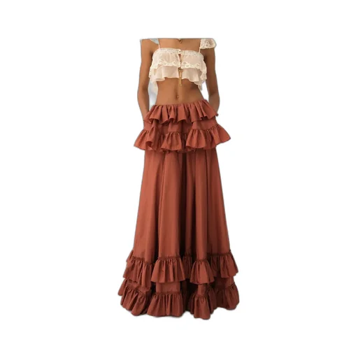 Ruffled Maxi Skirt