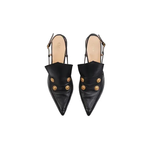 Pointed-Toe Slingback Sandals