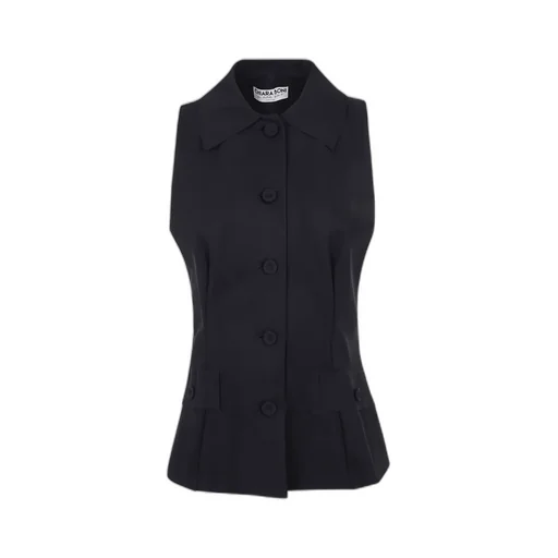Buttoned Sleeveless Top