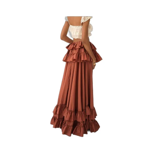 Ruffled Maxi Skirt