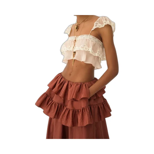 Ruffled Maxi Skirt