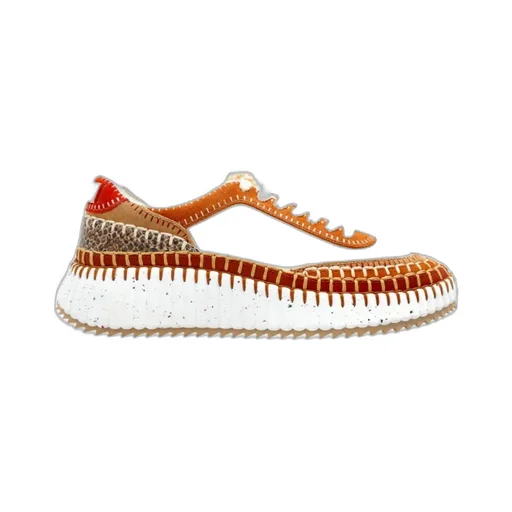 Stitch Detailed Lace-Up Sneakers