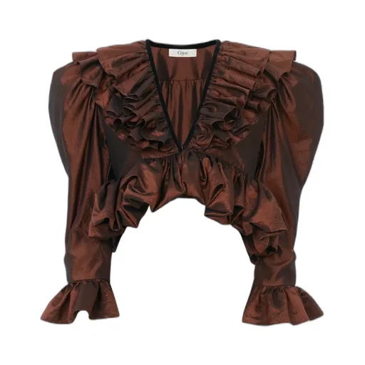 Ruffled-Trimmed Blouse