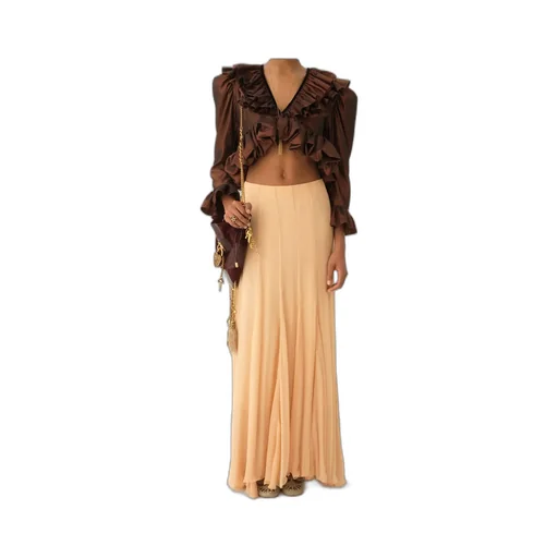 Ruffled-Trimmed Blouse