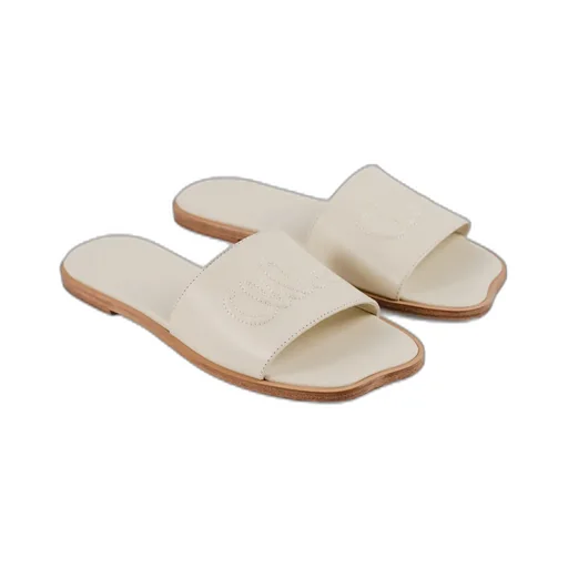 Logo-Embossed Leather Sandals