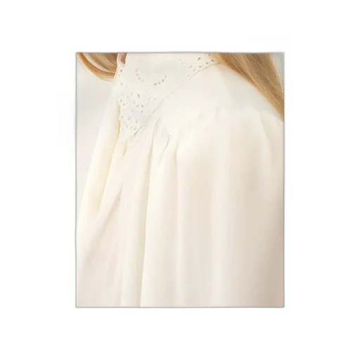 Lace Collared Long-Sleeve Shirt