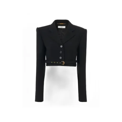 Cropped Spencer Jacket In Wool CrÊPe