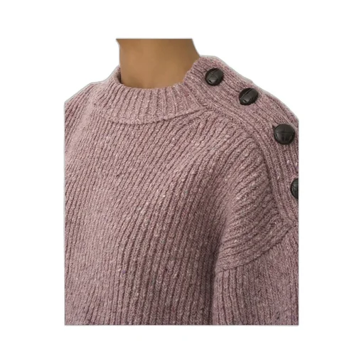 Mock-Neck Cropped Knit Jumper