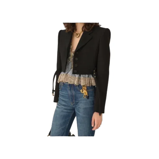 Cropped Spencer Jacket In Wool CrÊPe