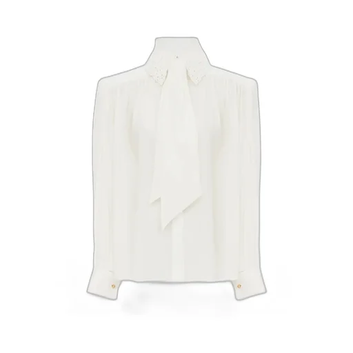 Lace Collared Long-Sleeve Shirt