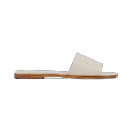 Logo-Embossed Leather Sandals