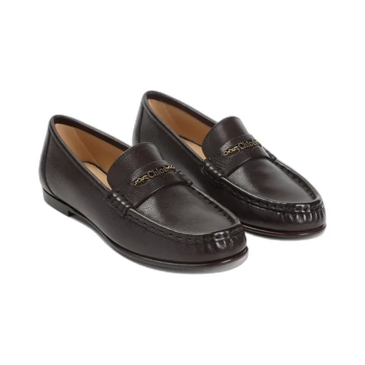 Logo Leather Loafers