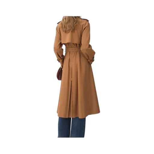 Cotton Gabardine Long Trench Coat