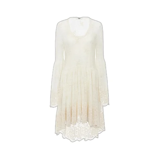 Lace Bell-Sleeve Mini Dress