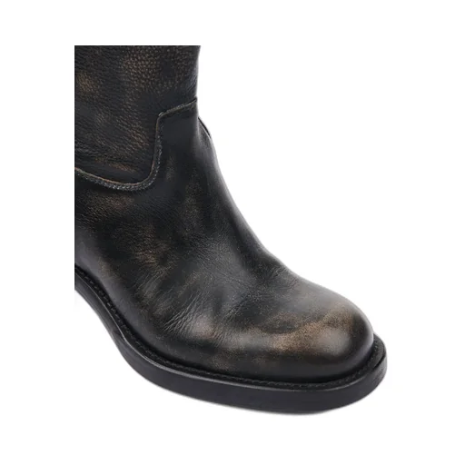 60Mm Leather Biker Boots