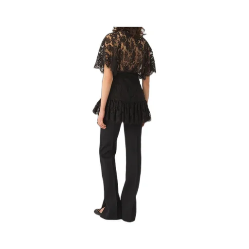 Lace Ruffle Fitted Top