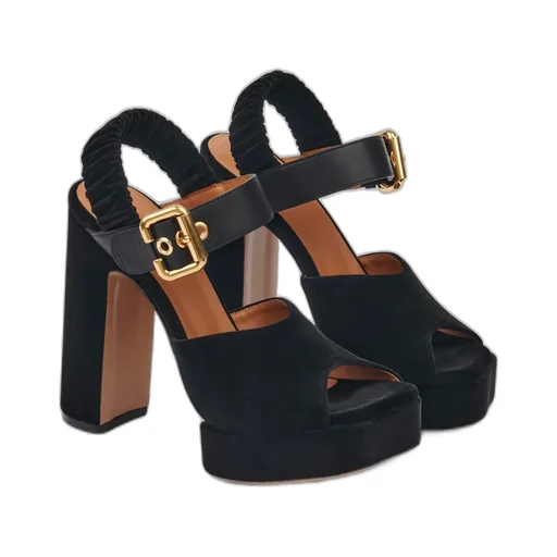 Aria Buckle-Fastening Platform Sandals