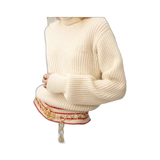 Oversized Logo Turtleneck Sweater