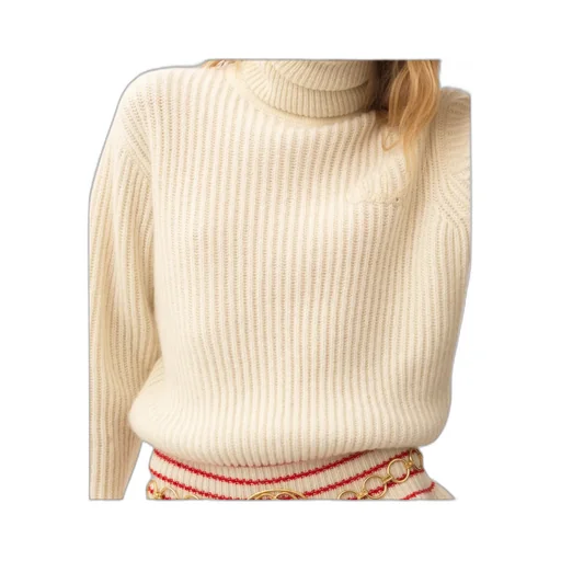 Oversized Logo Turtleneck Sweater