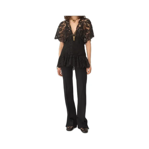 Lace Ruffle Fitted Top