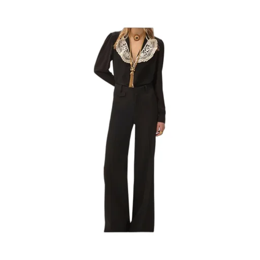 Crepe De Chine Lace Ruffle Shirt