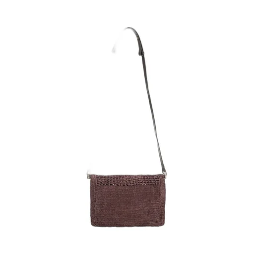 Summer Banana Flat Raffia Shoulder Bag