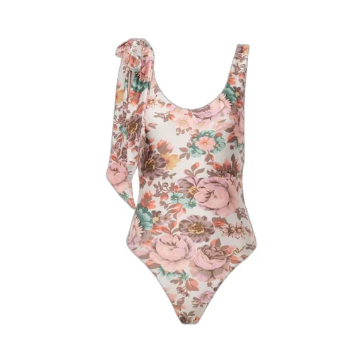 Bow-Embellished Floral-Print Swimsuit