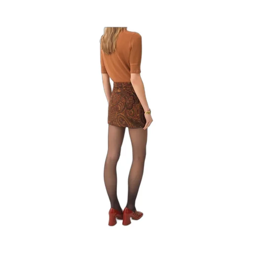 Paisley Jacquard Mini Skirt