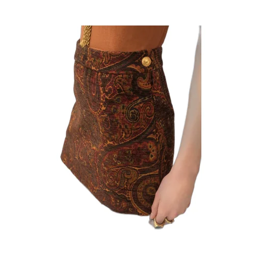 Paisley Jacquard Mini Skirt