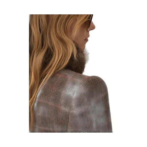 Checked Single-Breasted Tailored Jacket