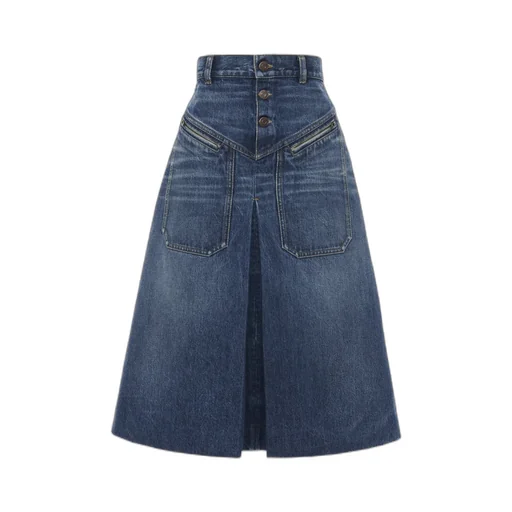 Knee-Length Denim Skirt