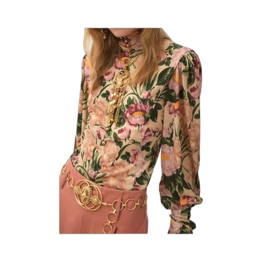 Floral-Print Blouse