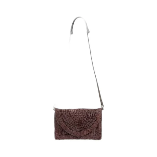 Summer Banana Flat Raffia Shoulder Bag