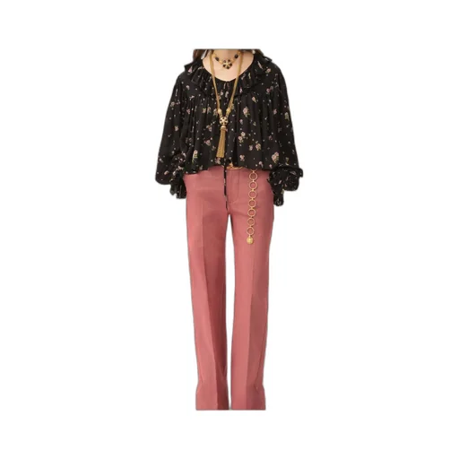 Ruffled Floral Print Blouse