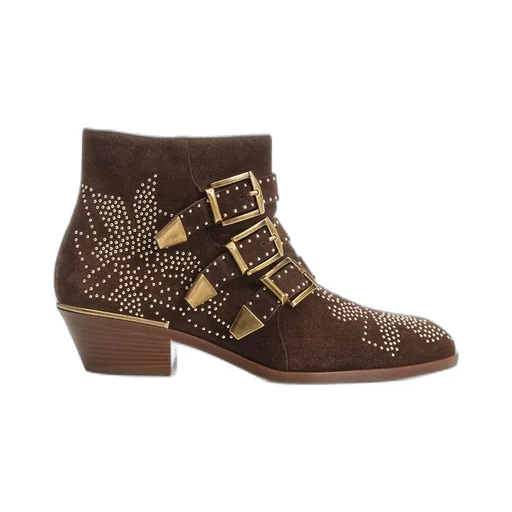 Susan Stud Detailed Buckled Boots