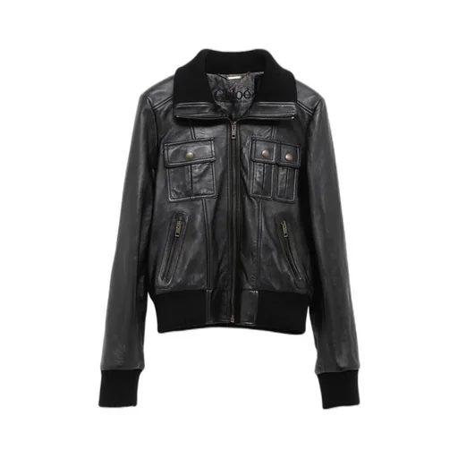 Long Sleeve Leather Jacket