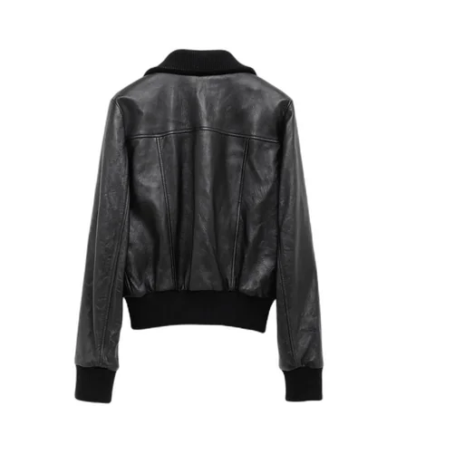 Long Sleeve Leather Jacket