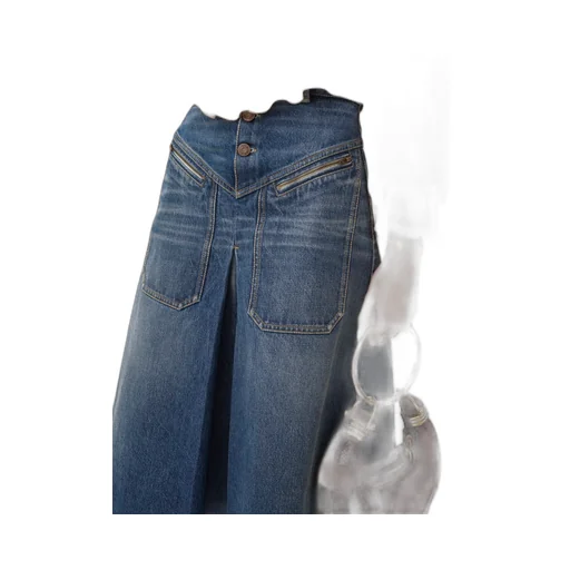 Knee-Length Denim Skirt