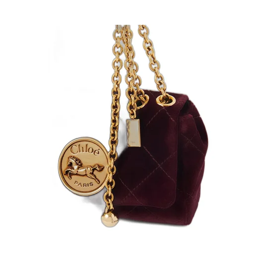 Logo Plaque Quilted Shoulder Bag