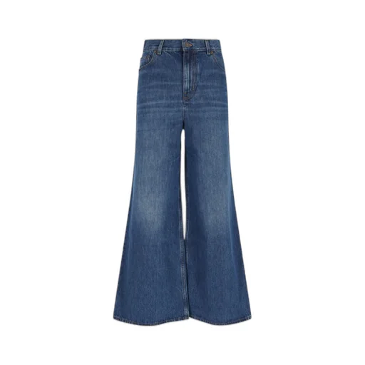 Logo Patch Wide-Leg Jeans